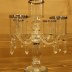 Chandelier en verre pour 5 bougies - argenté