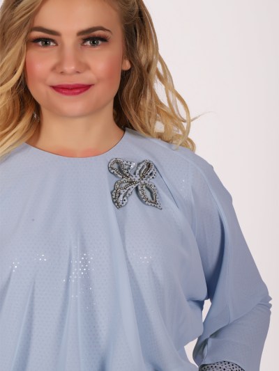 Robe longue glamour Garize - bleu