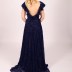 Robe en velours - noir/bleu
