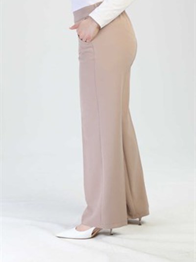Pantalon poche simple Taupe 