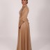 Robe longue à col bateau Garize - beige