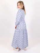 Robe longue à motif - bleu 