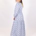 Robe longue à motif - bleu 