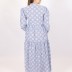 Robe longue à motif - bleu 