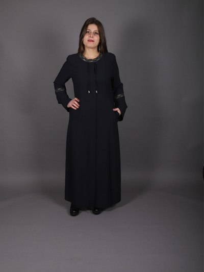 Abaya évasé Uzunlar - noir