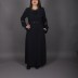 Abaya évasé Uzunlar - noir