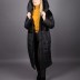 Veste fourrure matelassé avec simili-cuir Puane - noir