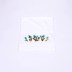 Serviette à fleur velours tulipe vert menthe
