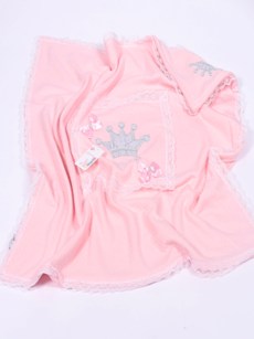 Couverture matelassée brodée Beren Bébé Rose