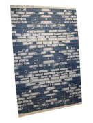 Tapis 80X150cm Rixos lavable antidérapant  bleu X-0215