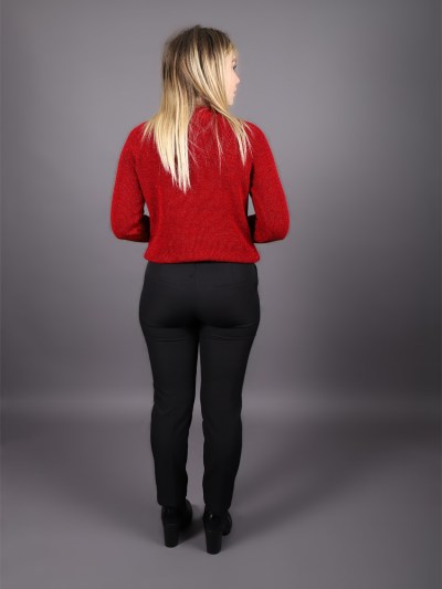 Pantalon poche double boutonnage -Noir 5151