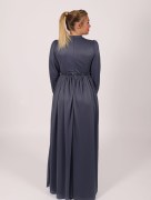 Robe longue à perle Garize - bleu