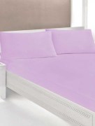 Drap housse élastique coton Ipekce 160x200cm - violet