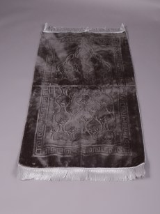 Tapis de prière velours en cuir - gris 