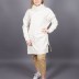 Pull à torsades maille épaisse col roulé décontracté Soul beige 