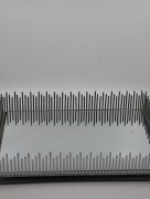 Plateau miroir teinté en métal argenté rectangle Hoffmanns