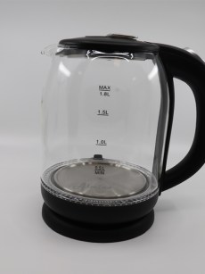 Bouilloire en verre plastique 1.8L Almina noir
