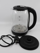 Bouilloire en verre plastique 1.8L Almina noir