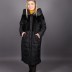 Veste fourrure matelassé avec simili-cuir Puane - noir