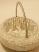Panier mariage à dentelle - écru 