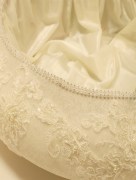 Panier mariage à dentelle - écru 