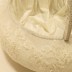 Panier mariage à dentelle - écru 