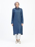 Tunique détaillée en jeans 1411 - bleu foncé