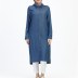 Tunique détaillée en jeans 1411 - bleu foncé