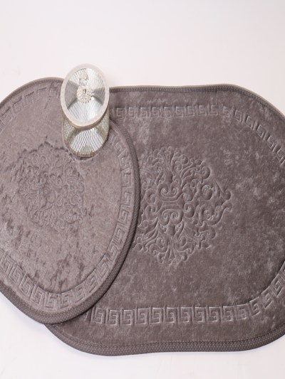 Tapis de bain Ipekce suna 2 pièces - marron foncé