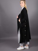 Gilet long Puane noir  