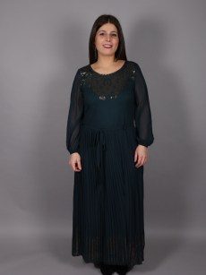 Robe longue classique Ksas - vert foncé