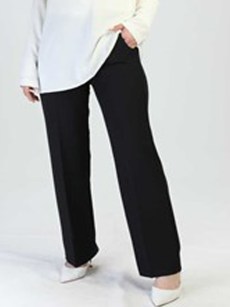  Pantalon poche simple -Noir 