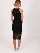 Robe courte dentelle Dans - noir