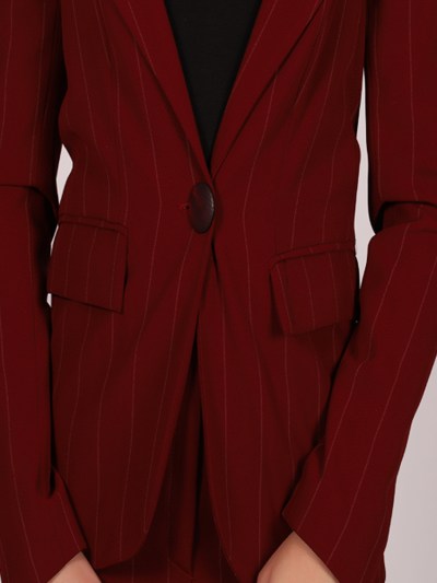Veste chic à rayure Actuel - bordeaux