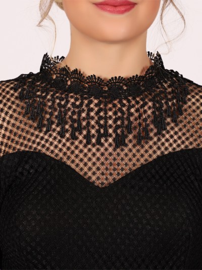 Robe courte pointillé Dans - noir