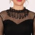 Robe courte pointillé Dans - noir