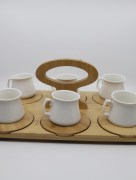 Tasse à café avec plateau bambou 