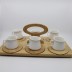 Tasse à café avec plateau bambou 