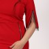 Robe mi longue chic Dans - rouge
