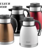 Pichet à vide en acier inoxydable Michelino série andorra 1.5L / noir