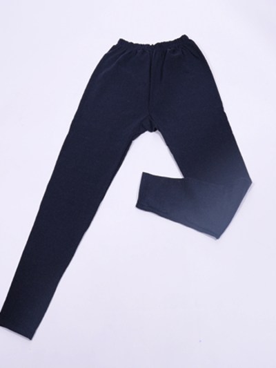 Legging uni - polaire bleu-taille unique