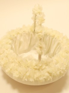 Panier mariage à fleur - écru 