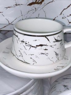 Ensemble de tasses à café Zellerfeld 6 pièces - marbré