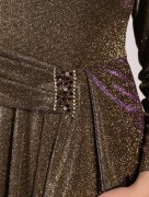 Robe longue à paillette - doré/violet
