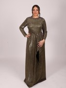 Robe longue à paillette - doré/violet