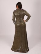 Robe longue à paillette - doré/violet