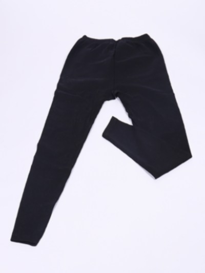 Legging uni -  polaire noir -taille unique 