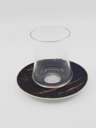 Verres à Thé 6 Pièces Zellerfeld bleu marine/ bronze