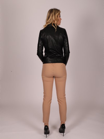 Veste simple effet cuir eslina - noir