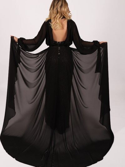 Robe à combinaison à paillettes Fidda - noir/beige